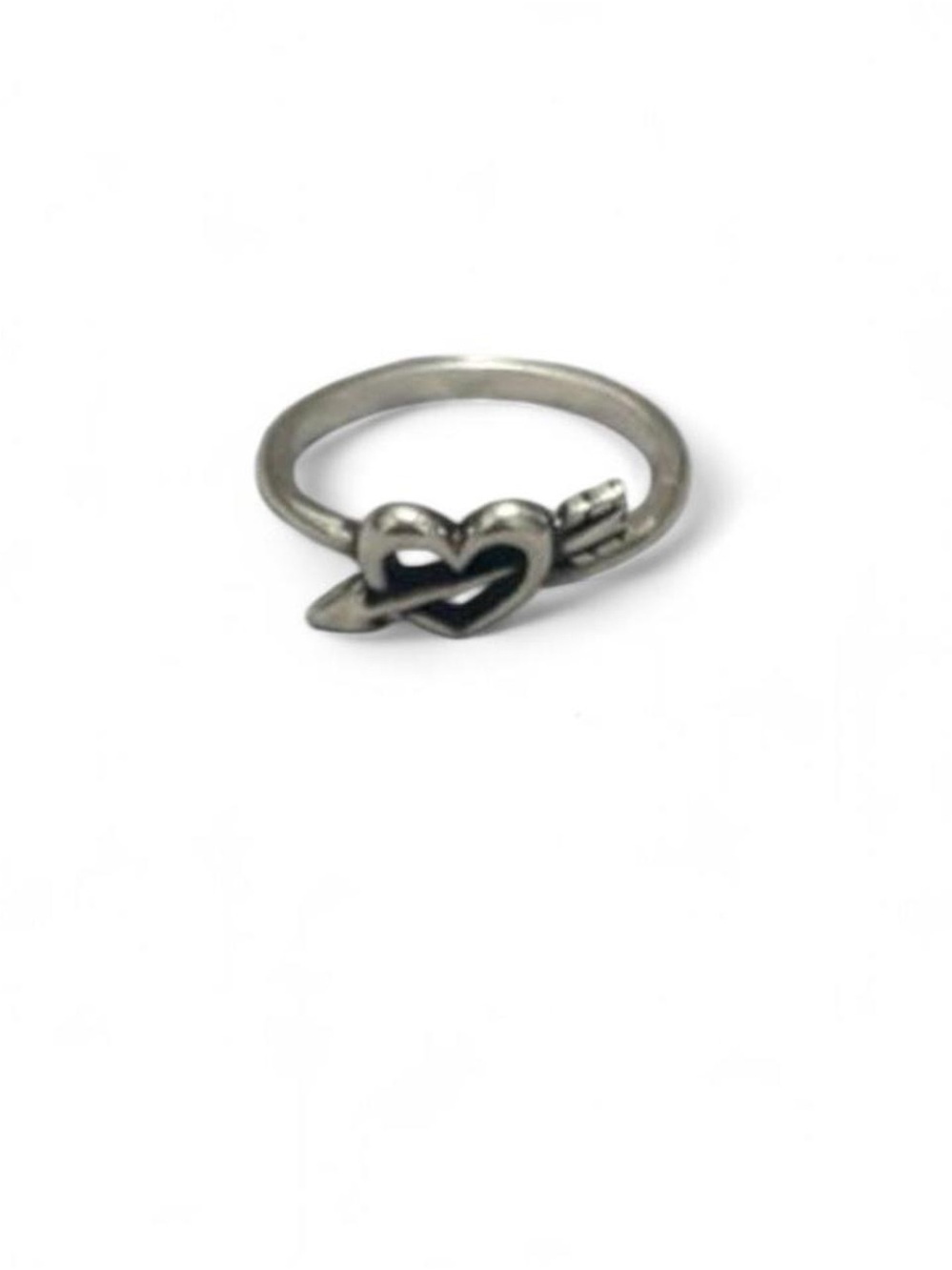 James Avery Heart Arrow Silver Tone Women's Ring